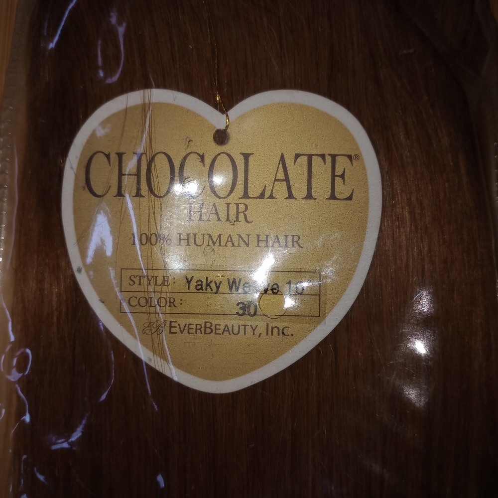 NWT Chocolate 100% Yaky Human Hair 10" Color 30